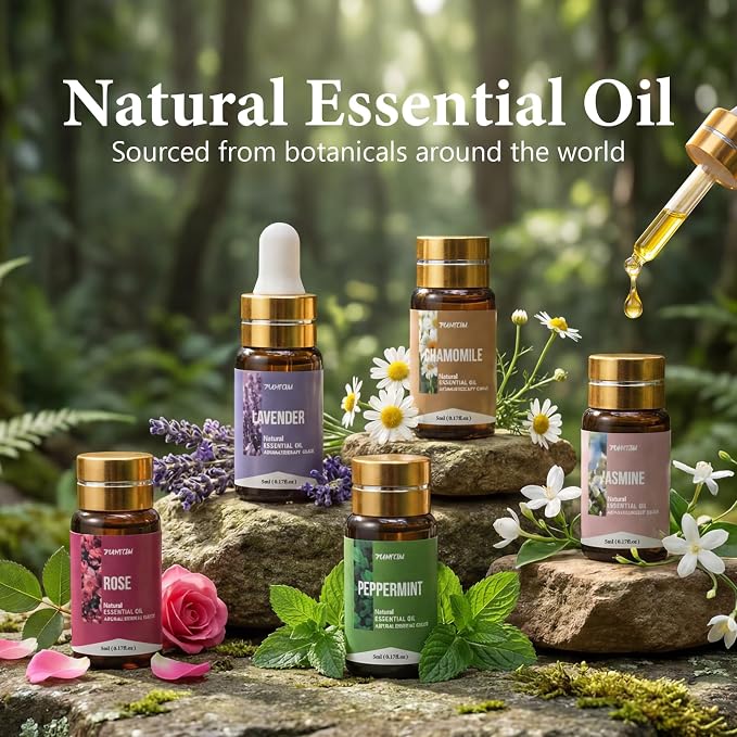 90 Pcs Essential Oil Set - Essential Oils Gift Set Perfect for Diffuser, Massage,Soap, Candle Bath Bombs Making, 90 * 5 ML