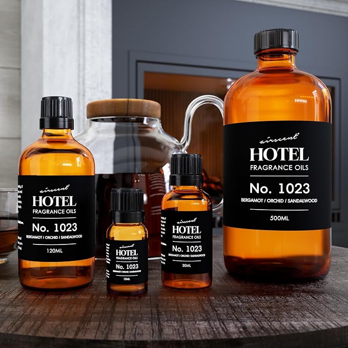 AirScent Hotel Diffuser Oil No. 1023 Inspired by The Baccarat Hotel Scent - Love Affair Essential Fragrance Oil for Ultrasonic and Waterless Diffusers and Crafting - 500 mL, 16.9 fl oz Bottle