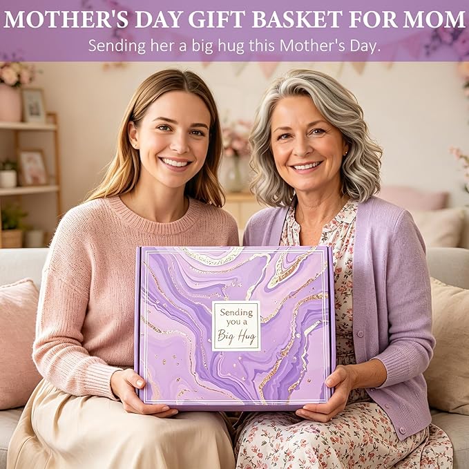 Birthday Gifts for Women Self Care Get Well Soon Gifts, Lavender Relaxing Spa Bath Gift Basket Care Package w/ Flannel Blanket 40 OZ Tumbler, Mother's Day Gift for Mom Her Wife Girlfriend Grandma