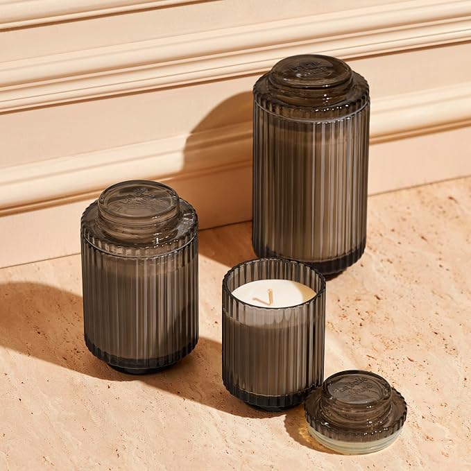 LA JOLIE MUSE Santal Himalayen Candle, Amber Scented Candles Gifts for Women, Natural Soy Candle, Candles for Home Scented, Luxury Glass Jar Candles for Home Decor, 60 Hours Long Burning, 11 Oz