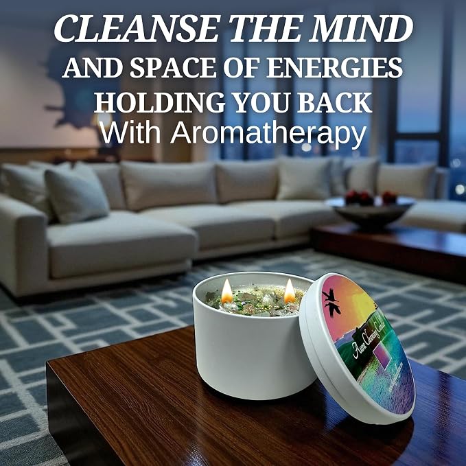 – Aura Cleansing Candle | Spiritual Soy Wax Ritual Candle for Energy Clearing, Protection & Healing | Wiccan, Pagan, Hoodoo, Conjure & Reiki Practices (Large 14oz)