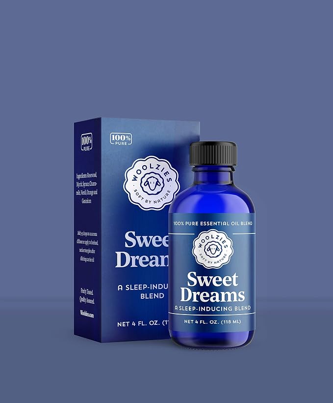 Woolzies Sweet Dreams Essential Oil Blend | Helps Sleep Better Faster Restful | Undiluted Therapeutic Grade (Sweet Dreams, 4 Oz)