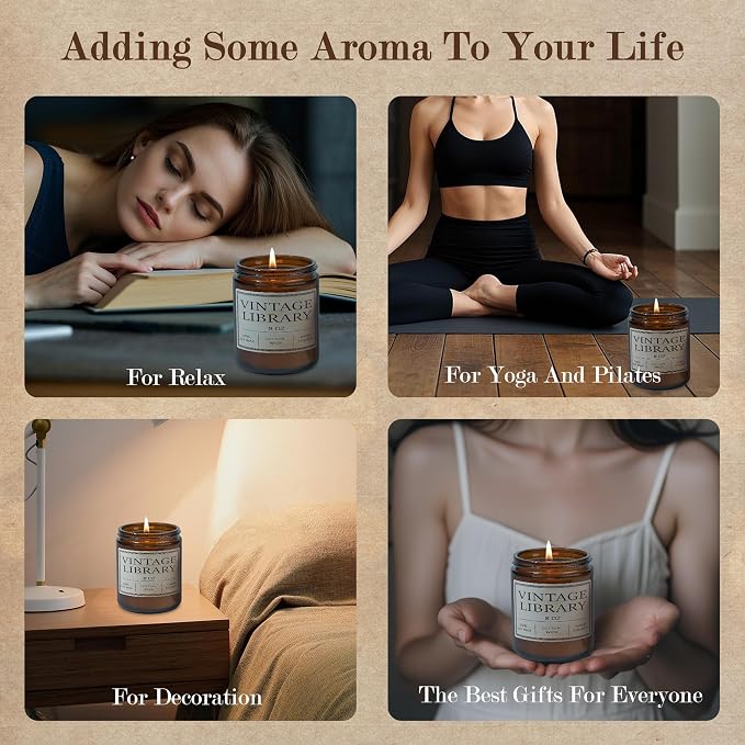 Book Lover Candles, Book Lovers Gift Ideas, Candle for Women, Reading Gifts, Birthday Gifts, Holiday, Scented Candles for Men, Women, Librarian