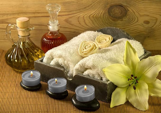 HYOOLA Scented Tealight Candles - Clear Cup - Harmony Tealight Candles Scented - 6 Hour Burn Time - 15 Pack - European Made