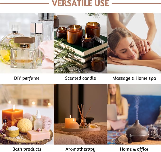 Folkulture Essential Oils Set for Diffuser | Set of 6 Luxury Floral & Oud Fragrance Oils | Orchid Oud, Rose Oud & Warm Sensual Blends | Fathers Day Gift & Home Fragrance Gift Set