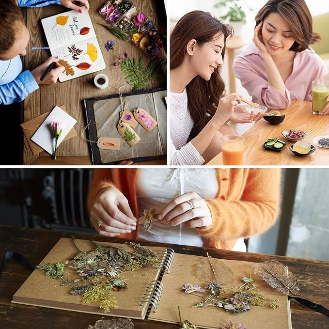 9 Bags Dried Flowers,100% Natural Dried Flowers Herbs Kit for Soap Making, DIY Candle Making,Bath - Include Rose Petals,Lavender,Don't Forget Me,Lilium,Jasmine,Rosebudsand More
