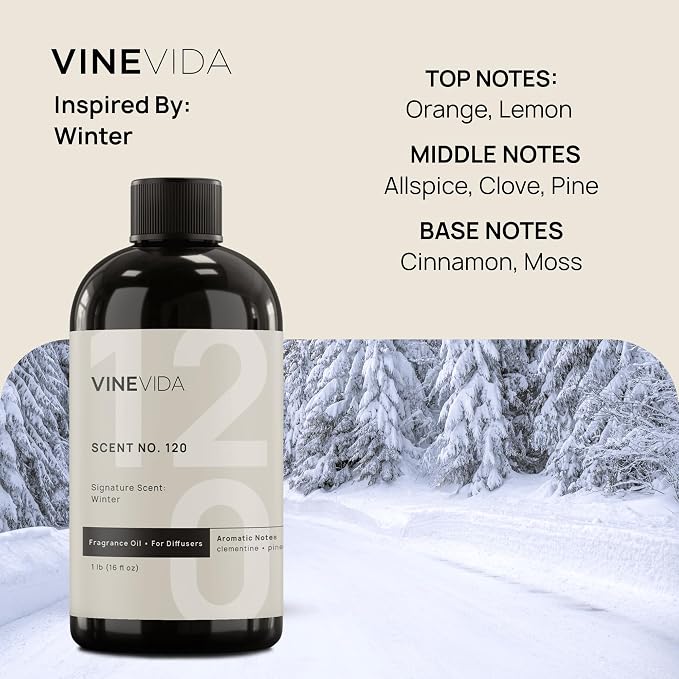 VINEVIDA [16 Oz] Inspired by: Winter; Diffuser Oil Refill | Premium Scent Diffuser Oil for Home | Non-Toxic Fragrance