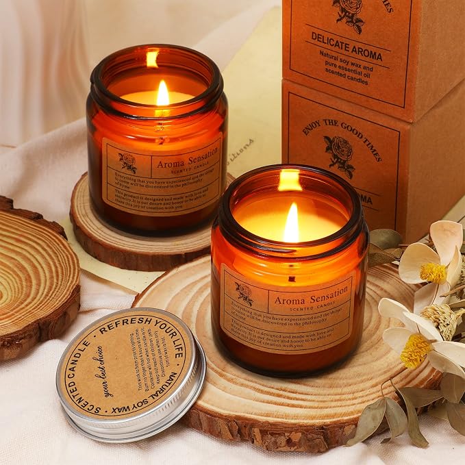 Threlaco 100 Pack Scented Candles Gift Set, Aromatherapy Jar Candle Bulk for Home Scented, Natural Smokeless Soy Wax in 10 Scents, Small Aromatherapy Gifts for Women Men, Party Favor, Yoga, Spa Decor