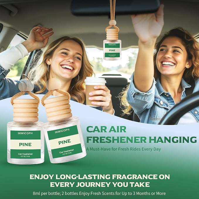 Car Air Freshener Diffuser Hanging, Pine Fragrance Oil