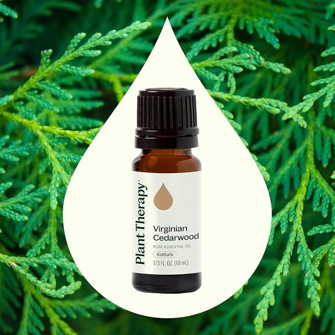 Plant Therapy Cedarwood Virginian Essential Oil 10 mL (1/3 Oz) 100% Pure, Undiluted, for Aromatherapy, Clear Skin and Respiratory Support