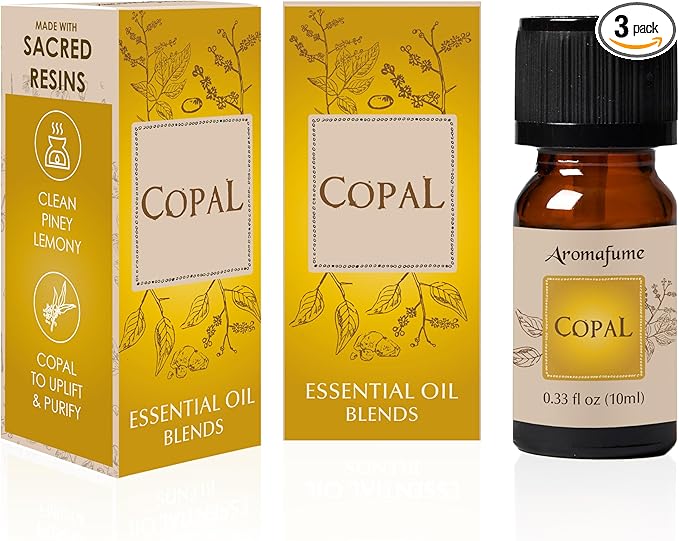 Copal Resin Essential Oil Diffuser Blend 30ml by Aromafume | Protium Copal (Burseraceae) Extract | Native to Mexico | Deepened Relaxation & an ambience for Rituals | Charged with Pure Resins
