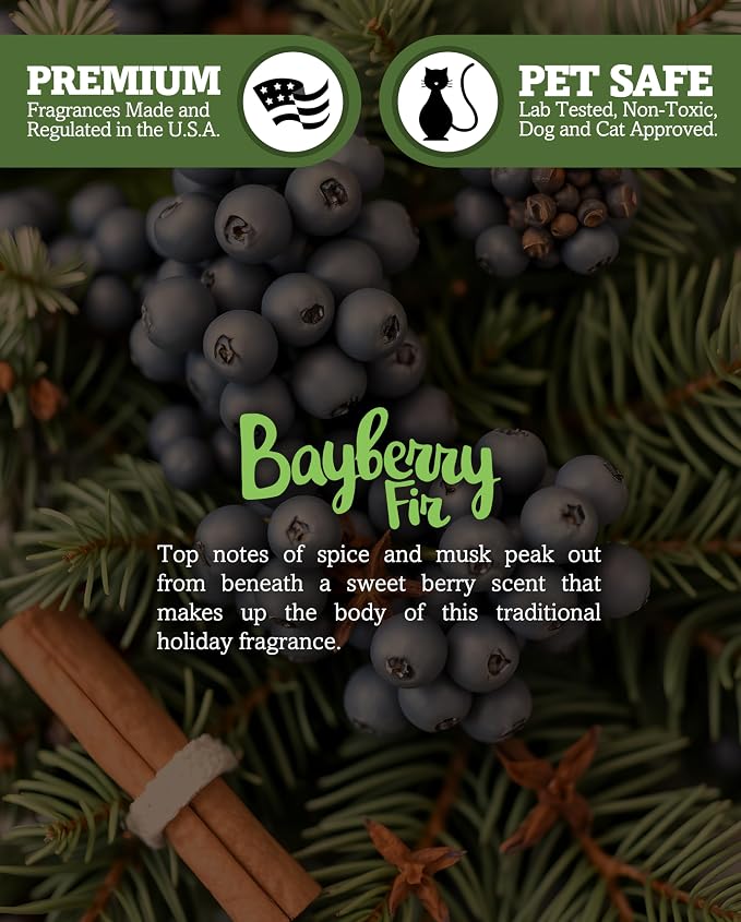 Shortie's Candle Company Bayberry Fir Premium Wax Melts - 3 Oz., Strong & Long Lasting, Non-Toxic - Made with Essential & Natural Oils - Formula 117