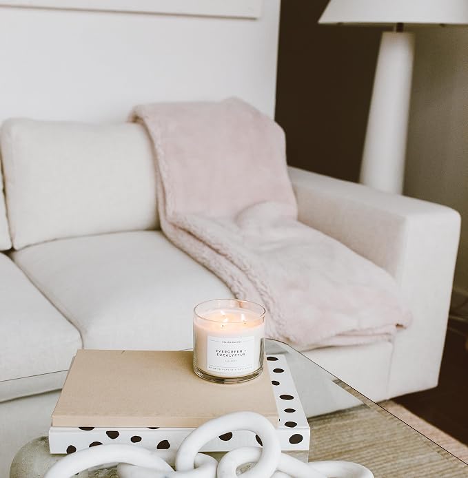 Calyan Wax Co. Home & Holiday 3 Wick Scented Candle - 43 Hour Burn - Luxury 3 Wick Soy Candles - Clean Soy Wax Candles - Long Lasting Large Glass Jar Candle for Home - 14.9oz