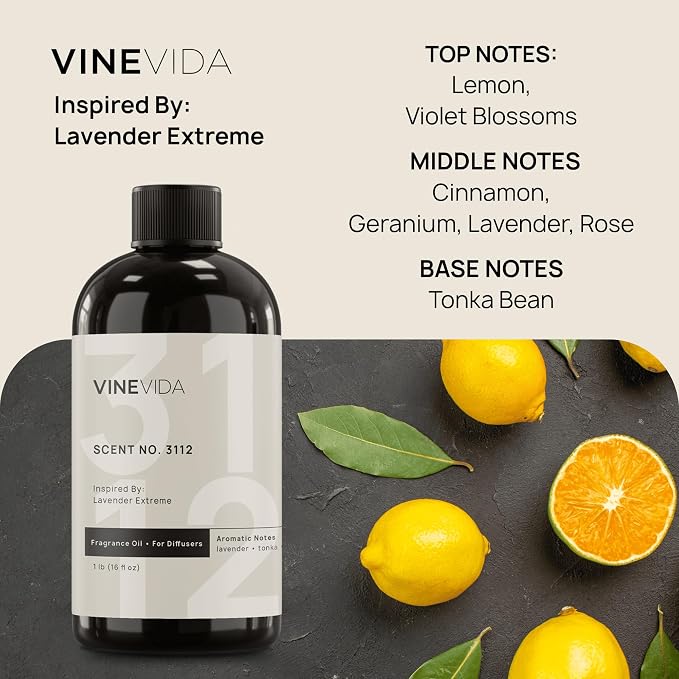 VINEVIDA [16 Oz] Inspired by: Lavender Extreme; Diffuser Oil Refill | Premium Scent Diffuser Oil for Home | Non-Toxic Fragrance