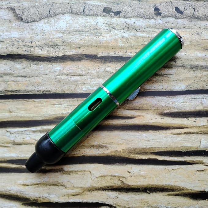 Torch Lighter,Handheld Multifunctional All-in-One Tube Built-in Detachable Windproof Lighter,Outdoor,Indoor,Camping,Candle,Birthday,Green (2PCS)