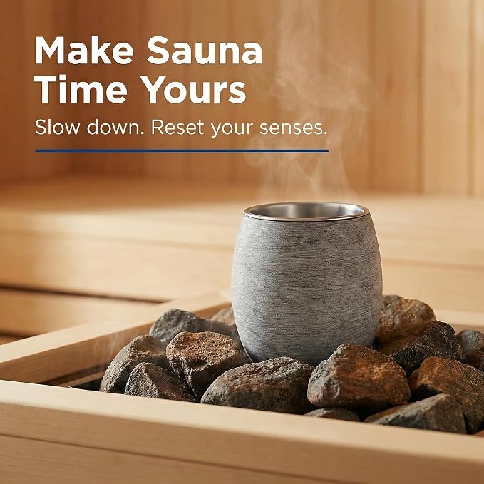Veyro Large Sauna Diffuser – Natural Stone Aroma Cup for Essential Oils, Sauna Essential Oil Diffuser, Sauna Aromatherapy Bowl, Gifts for a Sauna Accessories Luxury Stone Oil Holder