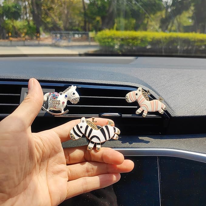 Bling Car Air Freshener Vent Clips, Cute Diffuser Vent Clip Decoration, Unique Car Accessories for Women and Men