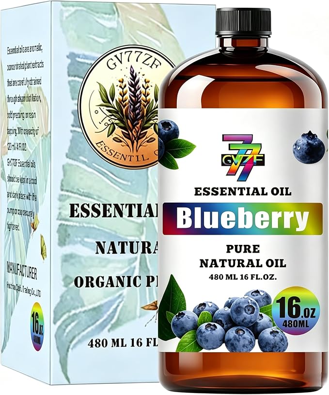 Blueberry Essential Oil – Sweet Blueberry Oil for Diffuser, Humidifier, DIY Candles, Soap, Home, Gift – 16 fl oz (480 ml) – GV77ZF