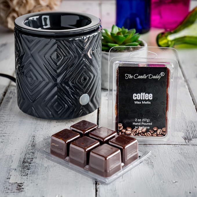 The Candle Daddy Coffee Scented Wax Cubes - Maximum Scent Coffee Wax Melts - Candle Scent Melts for Home, Office - Enjoy Candle Ambience Without Flame Soot - 1 Pack - 6 Cubes - 2 oz