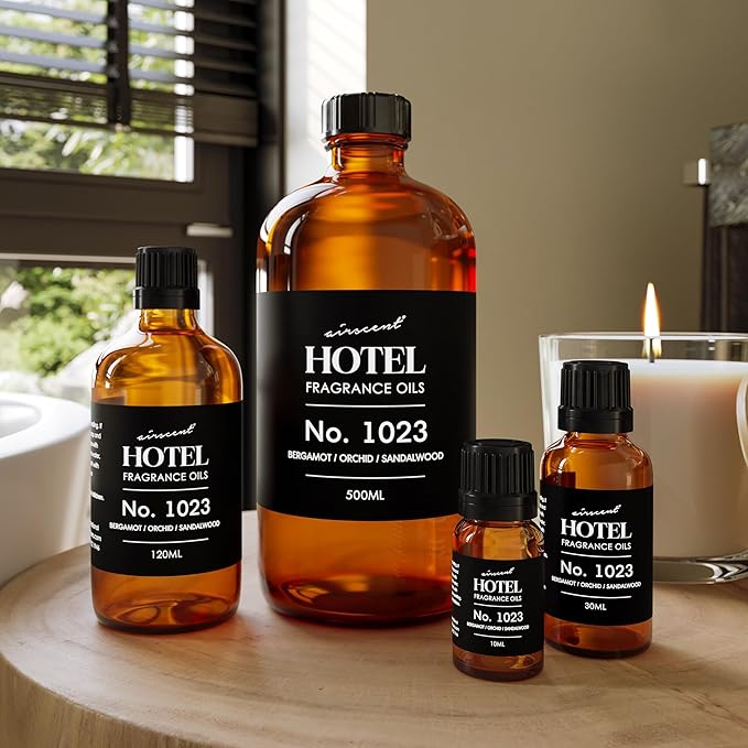 AirScent Hotel Diffuser Oil No. 1023 Inspired by The Baccarat Hotel Scent - Love Affair Fragrance Oil for Ultrasonic and Waterless Diffusers and Crafting - 10 mL, 0.34 fl oz Bottle