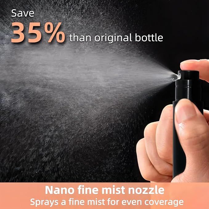AA01BK Perfume Refillable Bottle 10ml Bottom Refill Portable Purse Atomizer, Cologne Travel Perfume Spray Bottle for Outgoing and Traveling(black)