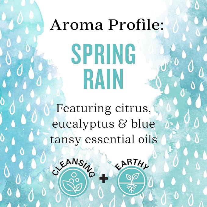 Aura Cacia Spring Rain Essential Oil Blend, Boxed 0.25 fl. oz. - Light Aroma, No Synthetic Fragrances