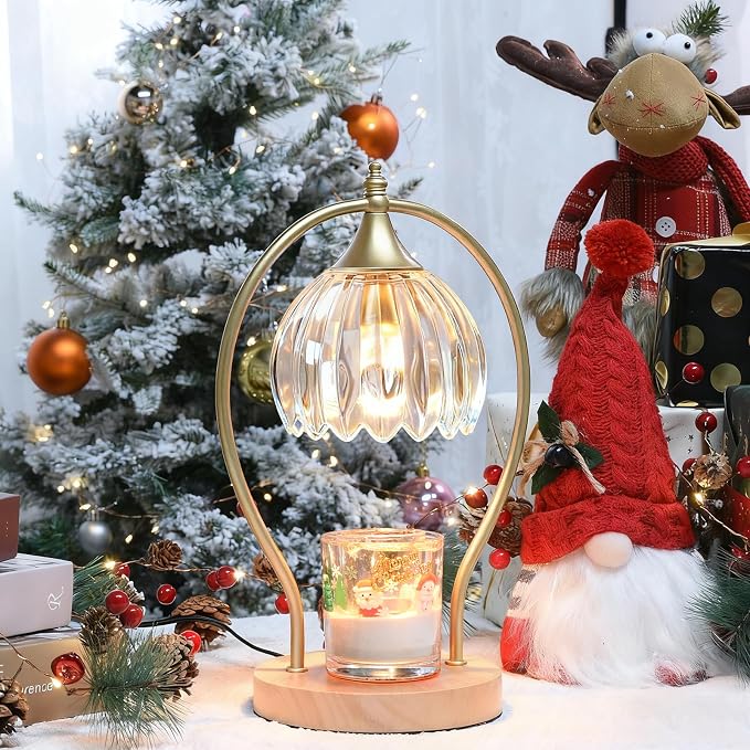 GOODBUY Candle Warmer Lamp with Timer - Dimmer Electric Candle Warmer for Jar Candles - Wax Warmer Unique Birthday Gifts for Women Mom House Warming Gifts New Home Room Decor