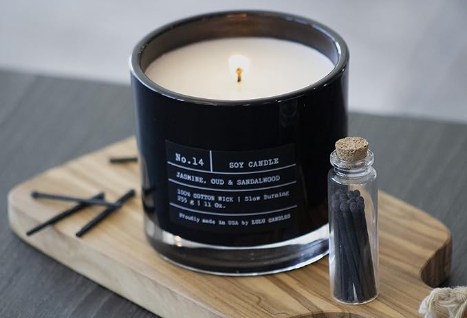 Lulu Candles | Espresso Bean | Luxury Scented Soy Jar Candle | Hand Poured in The USA | Highly Scented & Long Lasting,11 Oz.