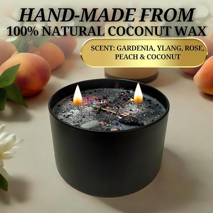 Destroy Everything Spiritual Candle to Cut ties, Remove hexes and Bad luck | All Natural & Organic Coconut Wax Candle for House Energy Cleansing Purification, Chakra Healing (Large 14oz)
