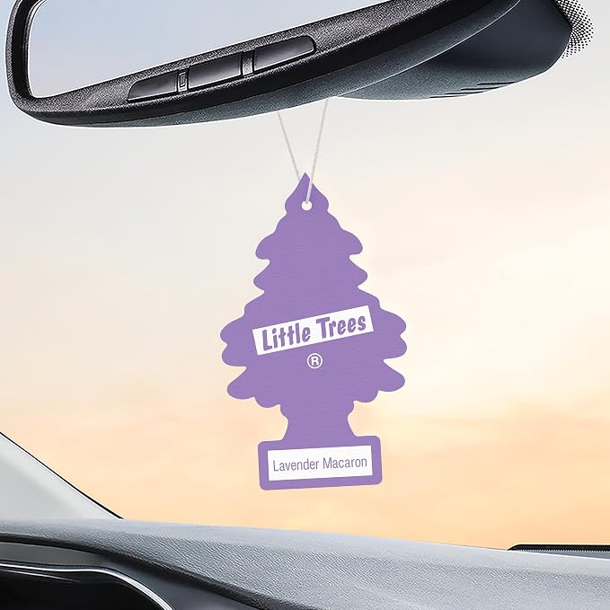 LITTLE TREES Car Air Freshener | Hanging Tree Provides Long Lasting Scent for Auto and Home | 24 Air Fresheners |Lavender Macaron