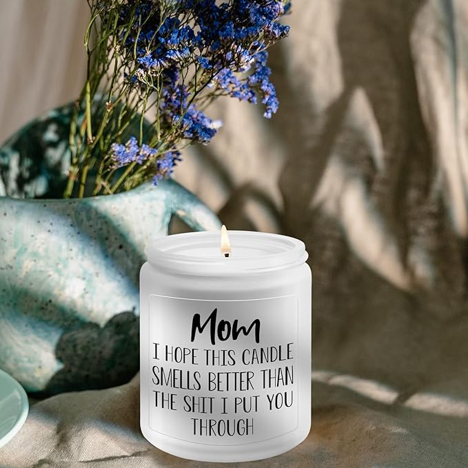 Gifts for Mom from Daughter Son, Mothers Day Birthday Christmas Thanksgiving Gifts for Mom,Stepmother Adoptive Mother, Lavender Scented Candle