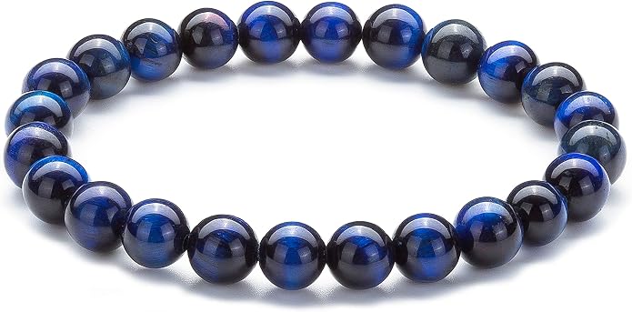 Men Women 8mm Natural Stone Lava Rock Diffuser Bracelet Elastic Yoga Agate Beads Bracelet Bangle