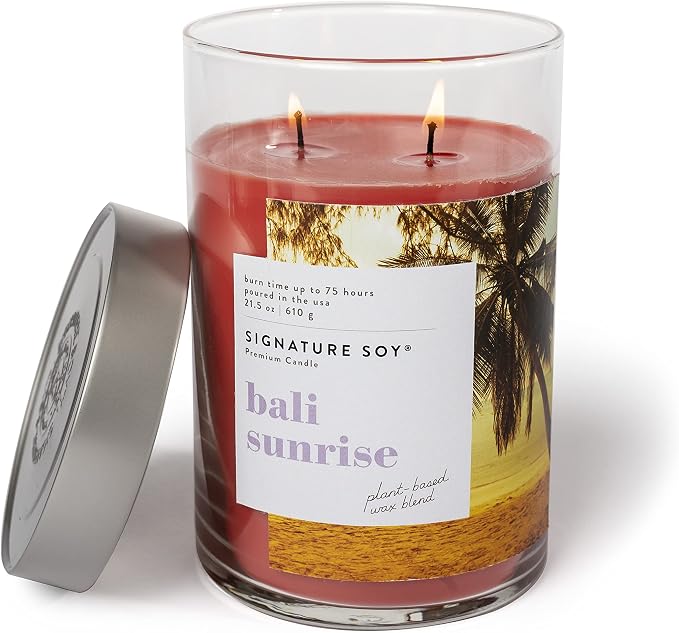 Signature Soy Lidded Bali Sunrise Scented Candle, Extra Large Jar