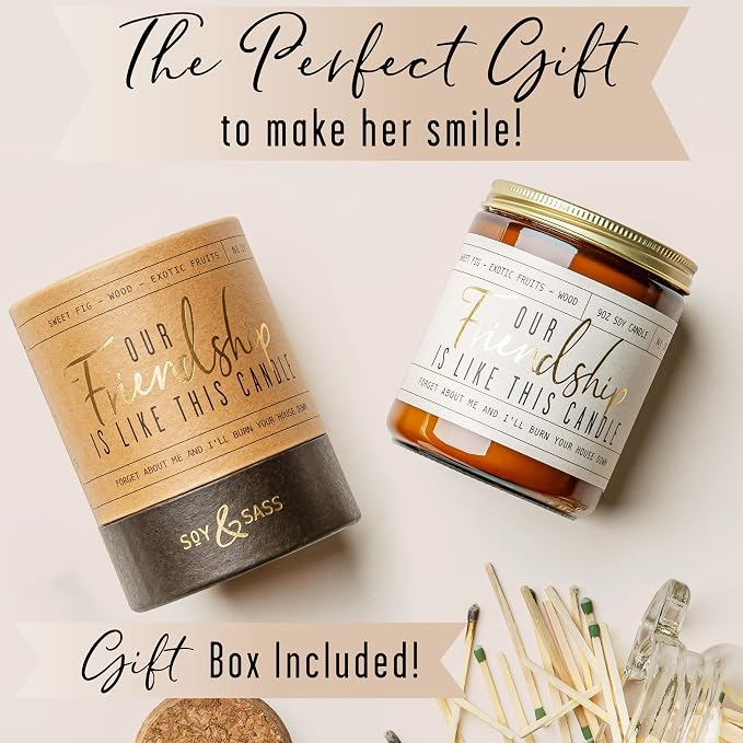 Soy Candle: Our Friendship, Fig & Sandalwood by Soy and Sass