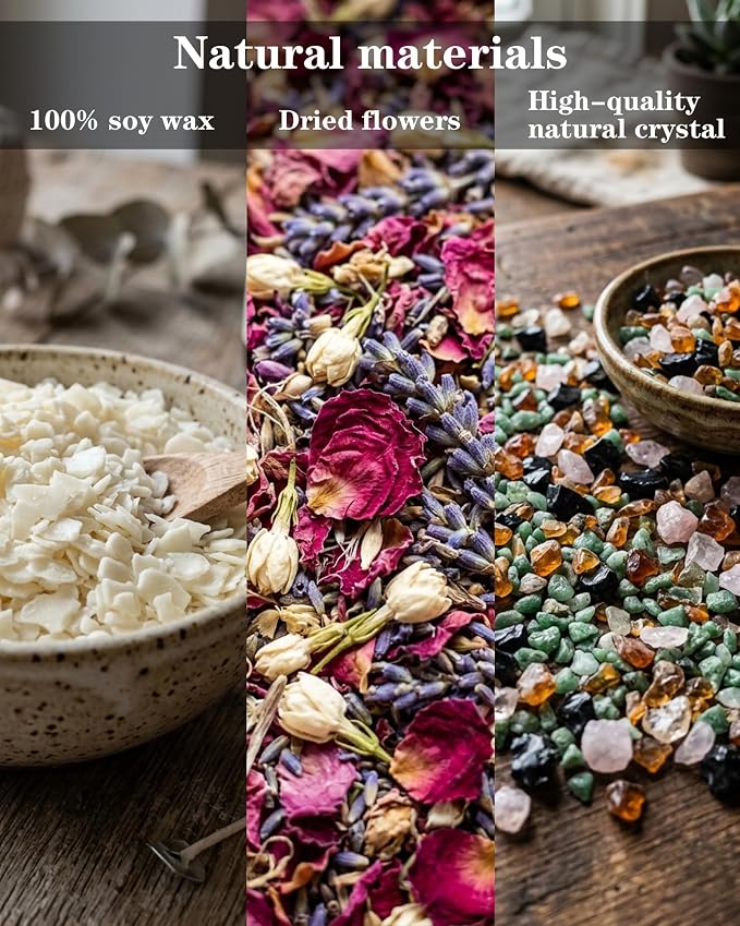 Fresh Start Obsidian, Clear Quartz Candle, Vegan Energy Clearing Ritual, Becoming Your Best Self, Oriental Scent (8oz)