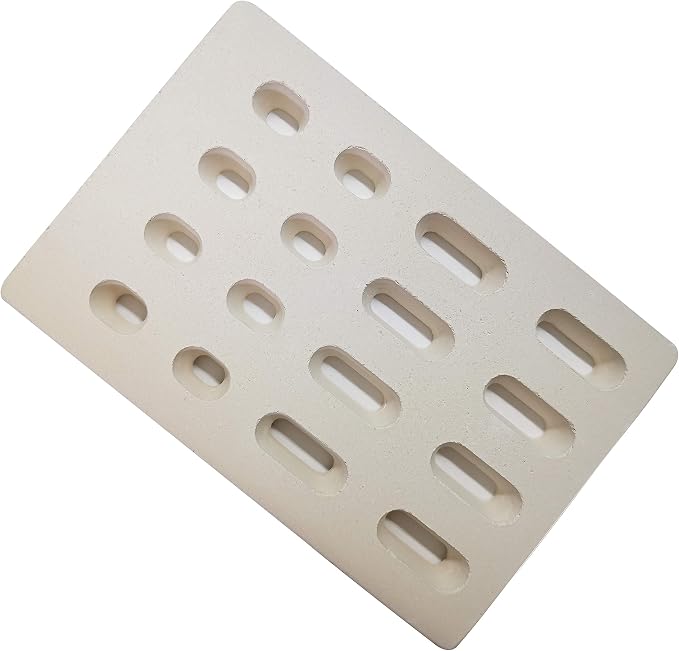6-Pack Universal Replacement Heat Plate Flame Tamer, Ceramic Brick Flame Tamer, Ceramic Radiant Replacement for Galore Grand Turbo