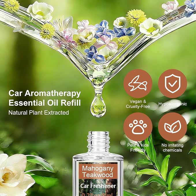2Pack Air Freshener Diffuser, Hanging Air Fragrance Essential Oil Diffuser, Car Scents Accessories Cute Car Interior Decor,Romantic Valentines Day Gift for Her,Car Air Fresheners for Women & Men Gift