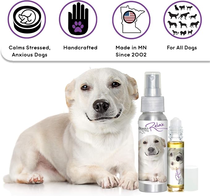 The Blissful Dog Relax Roll-ON Aromatherapy for Dogs - Anxiety Relief for Dogs