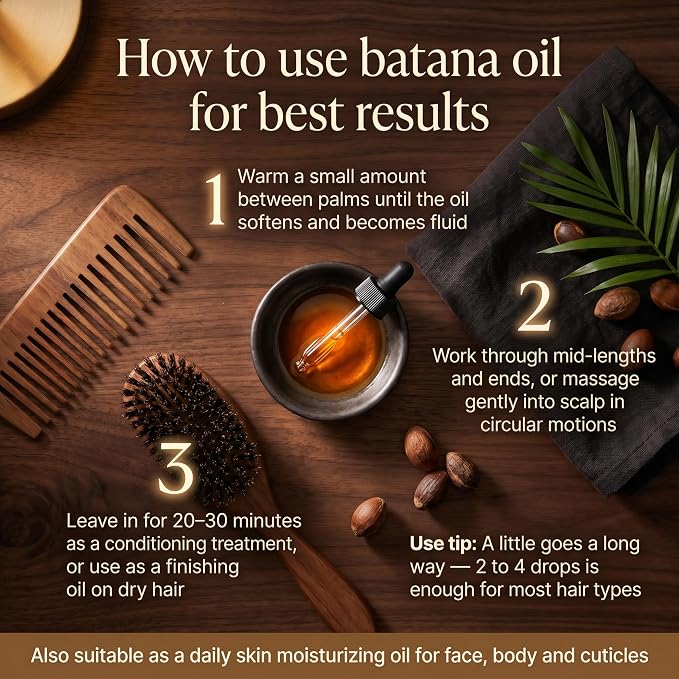 Naturevibe Botanicals Batana Oil 32 oz 100% Pure & Natural Oil for Hair, Skin & Scalp Care | Deep Moisturizing Body Oil | Ideal for Dry Hair, Massage & Daily Use (946 ml)