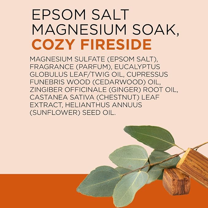 Dr Teal's Epsom Salt Magnesium Soak, Cozy Fireside, 3 lbs (Pack of 2)
