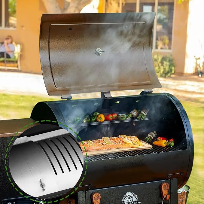 Flame Broiler Kit for Pit Boss 340/440 Series Smoker Grill,76145 Main Plate&76146 Slide Cover Compatible with Pit Boss Tailgater PB440TG,PB340,PB340TGW,PB440,PB440D,Ranch Hand PB440TGR1 Pellet Grills