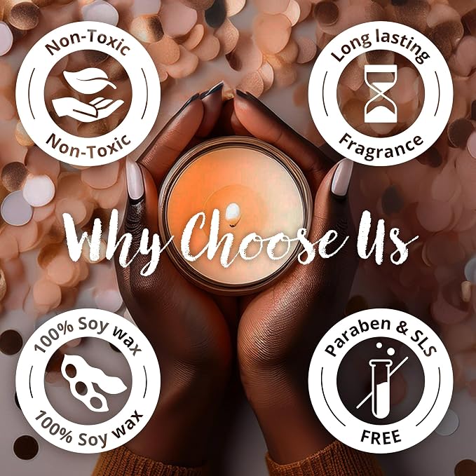 WAX & WIT Happy Anniversary Candle Gifts for Women - Smells Like Champagne Bubbles - Unique Wedding Happy for Couple, Her, Wife, Girlfriend, Friends - 9oz, 50 Hour Burn, Soy Wax
