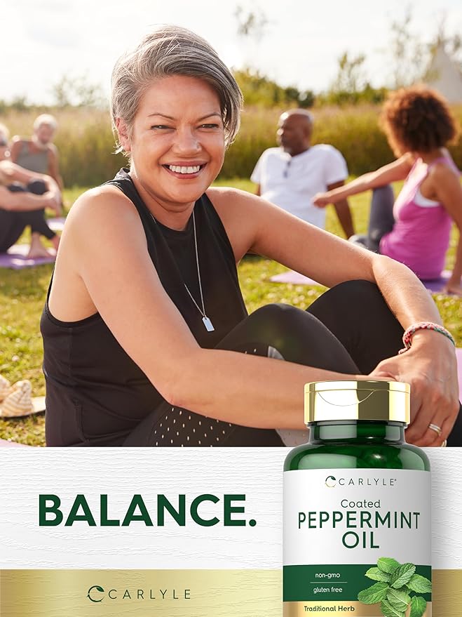 Carlyle Peppermint Oil Capsules | 150 Softgels | Herbal Supplement | Non-GMO, Gluten Free
