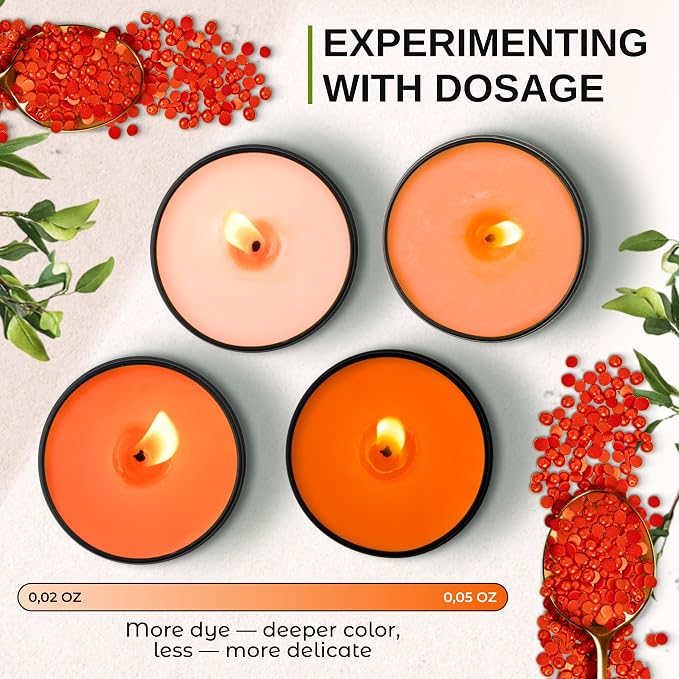 Candle Dye for Soy Wax – 16 Colors Candle Wax Dye for Candle Making - Highly Concentrated Candle Color Dyes for Soy Wax - Premium Candle Wax Color Dye - Candle Dye Chips