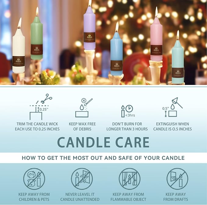 Pastel Short Taper Candle 5 Inch Candlesticks Unscented Dripless Tapered Candle Set for Home Decor Wedding Party Dinner Candles, 4 Pack