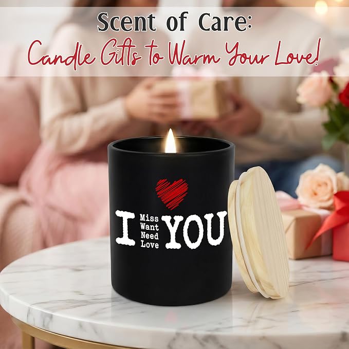 GAUDORA Anniversary Couple Gift for Women Men - Long Lasting Vanilla Lavender Scented Candle 10 oz - Wedding Engagement Birthday Gifts for Him Her Girlfriend Boyfriend Husband Wife