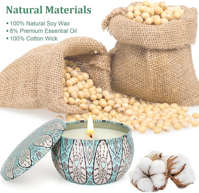 Scented Candles Gifts for Women 4 Pack Aromatherapy Candle Up to 90 Hours Home Scented Candles Set Soy Wax Candles for Christmas Day, Birthday, Mothers Day, Valentine's Day