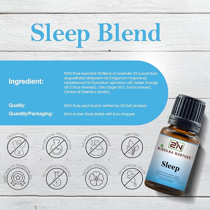 Sleep Blend,100% Pure and Premium, Undiluted, Sleep, Aromatherapy, Calm, Relax