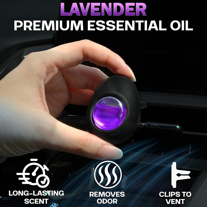 Air Jungles Car Air Freshener Vent Clip 3 Count (Pack of 2), Lavender Scent, 4 ml Each, Long-Lasting Car Odor Eliminator, Easy Clip-On Design, Up to 180 Days Freshness for Cars, Trucks, and SUVs