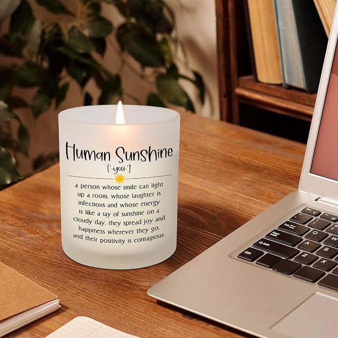 OASSIE Thank You Gifts for Women - Vanilla Lavender Candle 10 oz - Inspirational Birthday Teachers Day Nurses Week Teacher Appreciation Gifts for Women Friends Coworkers, Retirement Gift for Woman
